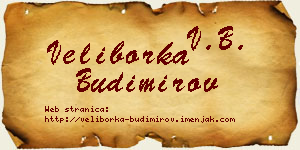 Veliborka Budimirov vizit kartica
